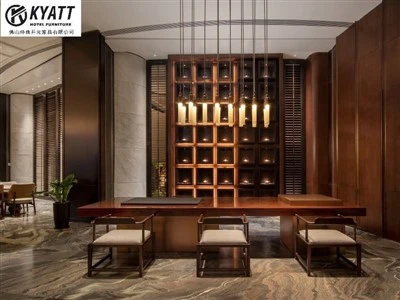 Mueble de minibar de madera para habitaciones de hotel