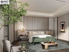 Conjunto completo de muebles para dormitorio de hotel